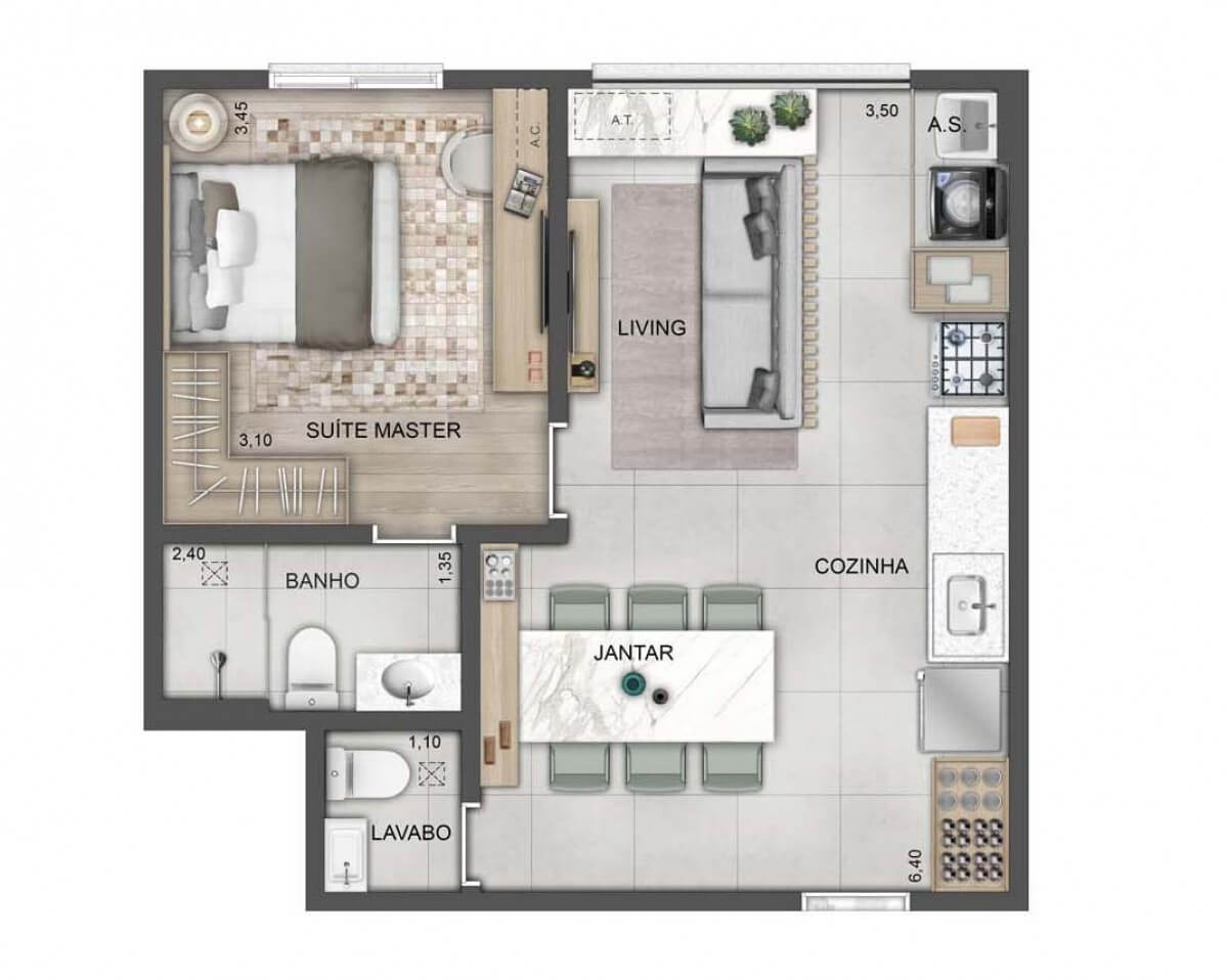 Planta Tipo -211m²